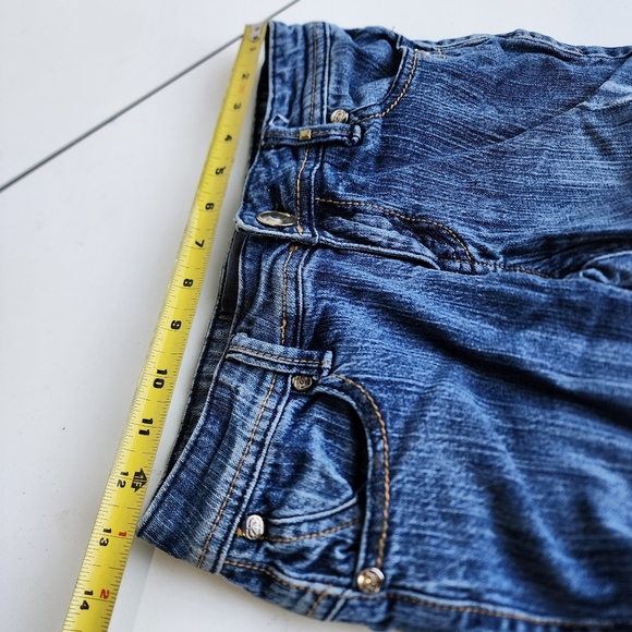 Ecko Red Women’s Jeans Low Rise Straight Stone Embroidered Pockets 3/4 - Picture 9 of 12